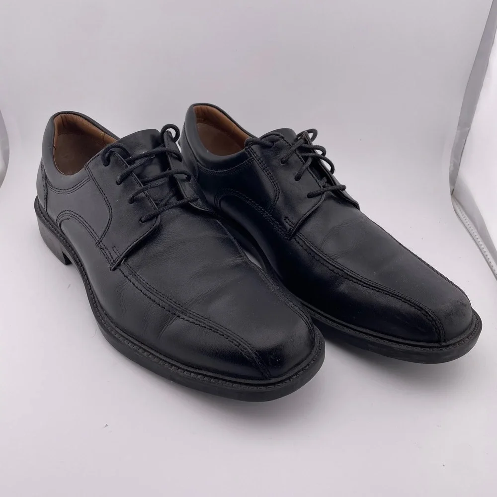 Johnston & Murphy Black Leather Oxford Lace Up Dress Shoes Men's 10M‎
